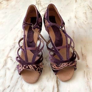 Capezio Purple Velvet Dance Heels sz 7
